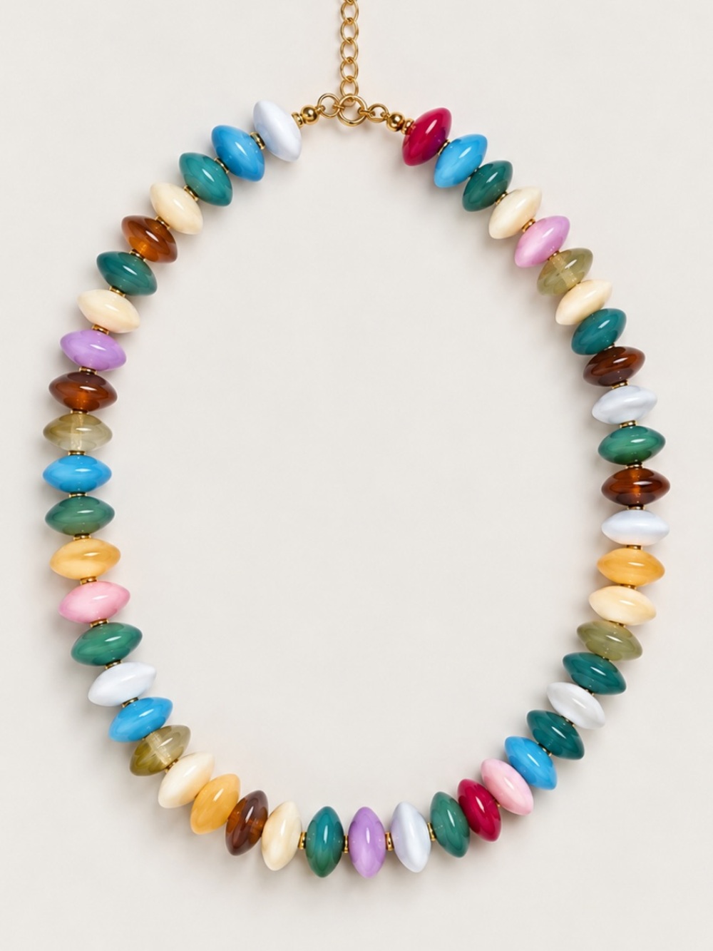 New! Cranberry Red Amber Mixed Beaded Dopamine Necklace NWOT 3024